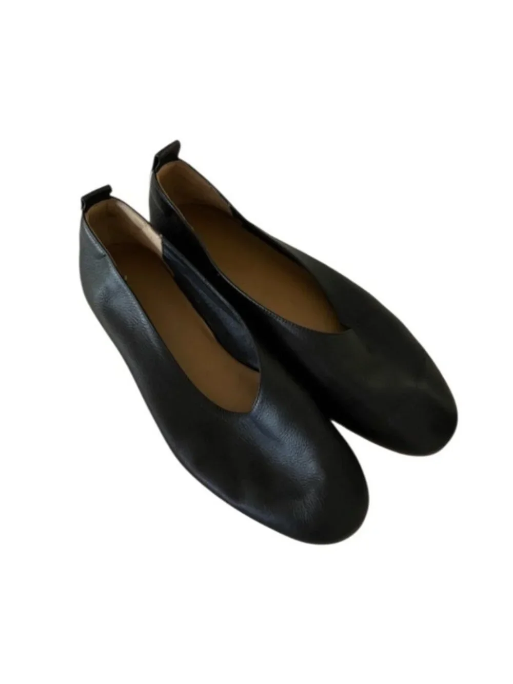 Everlane The Day Glove Ballet Flats Black Leather Slip On Shoes Women's US 7